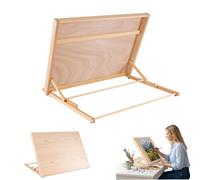 Foldable A2 Beech Wood Drawing Board Easel - Lightweight Compact Desktop Art Stand with 5 Adjustable Angles & 2.8cm Canvas Lip - Perfect for Artists, Students & Kids for Painting,Sketching & Display