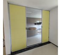 Foldable Accordion Door 62-80" - Double Concertina Design for Kitchens Closets Laundry Rooms & Interior Doorways - Easy Install with Upper & Lower Track - Space-Saving Sliding Shutter Door
