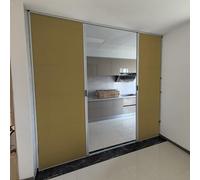 Foldable Accordion Door 62"-80" Space-Saving Double Concertina Interior Doors for Kitchen Closet & LaundryEasy Install with Upper & Lower TrackStylish Sliding Shutter Design