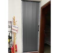 Foldable Accordion Door for Pantry Closet Bathroom Hallway, Lockable Metal Folding Door with Hardware, Space-Saving Sliding Door for Doorways Garage Office