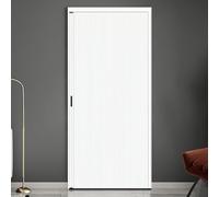 Foldable Accordion Door Magnetic Closure Room Divider Blackout Sliding Door 80x80in (203.2x203.2cm) Space-Saving Concertina Design for Privacy & Noise Reduction