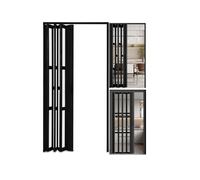 Foldable Accordion Doors - No Drill Kitchen/Balcony Folding Gate Multifold Design for Easy Access Ideal for Storeroom/Bathroom Size: 69x80in (175x203cm)