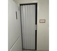 Foldable Accordion Gate Interior, Aluminum Closet Door with Lock Key, Sliding Screen Doors for Home Pantry, Living Room Concertina Doors