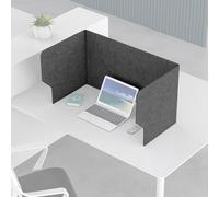 Foldable Acoustic Desk Divider - 3 Panel Noise Reducing Felt Partition 60cm 9mm Thick Privacy Shield for Offices Students & Libraries - Dark Gray Enhance Focus & Productivity