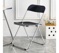 Foldable Acrylic Chair with Metal Frame - Ergonomic Seating for Multi-Purpose Use