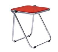 Foldable Acrylic Table Modern Side Table for Sofa Compact Portable Desk Small Nightstand for Living Room & Bedroom Ideal for Small Spaces (15.7''L * 13.8''W * 17''H)