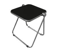 Foldable Acrylic Table Modern Sofa Side Table Compact Folding Desk Portable Computer Table Small Nightstand for Living Room Bedroom & Small Spaces (15.7''L * 13.8''W * 17'')
