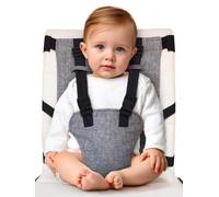 Foldable Adjustable Chair Foldable Baby Seat Cover Grey One Size | Adjustable Strap Harness Chair,Universal Baby Dining Desk Safety Harness,Travel Dining Seat Cover for Babies,Compact