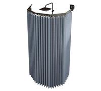 Foldable Adjustable Shower Grab Bar with No Drill Suction Cup Waterproof Aluminum Alloy Rail for Corner Bathrooms RVs and Bathtubs (Blue 5 Folds)