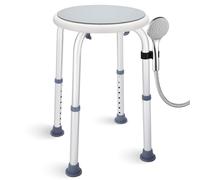 Foldable Adjustable Swivel Bath Seat Bathroom Bathtub Shower Chair Stool for Elderly and Disabled, Seniors Tub Transfer Bench for Inside Shower (Grey, Basic Version)