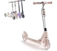 Foldable Adult Scooter, Height Adjustable Scooters with Dual Brakes and Removable Handles, 80cm-105cm Height Adjustable, Load-bearing Up To 100KG & 20CM Diameter Tire for Kids Adults and Teens