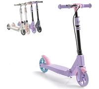 Foldable Adult Scooter, Height Adjustable Scooters with Dual Brakes and Removable Handles, 80cm-105cm Height Adjustable, Load-bearing Up To 100KG & 20CM Diameter Tire for Kids Adults and Teens