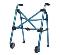 Foldable Adult Seniors Assistive Walkers Climbing on The Downhill Walking Aid 2 Wheel Blue Lightweight 2.6kg Decoration