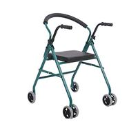 Foldable Aids, Frame Walker Wheel with Seat for Elderly Walker Hand Push Walker