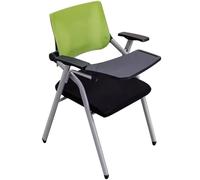 Foldable Air Chair with Padded Seats & Writing Pad - Ideal for Conference Training and Lectures - Supports 100kg/220.5lbs - Lightweight Green Design for Students & Professionals