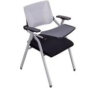 Foldable Air Chairs with Padded Seats & Writing Pad for Conference & Training Lightweight & Portable Supports 100kg/220.5lbs Ideal for Students & Lectures (Dark Grey)