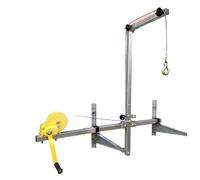 Foldable Air Conditing Unit Installat Tool - 3Hp Side Bracket with 10M Manual Winch for Outdoor Use, Heavy-Du Support, Easy Setup, Adjustable Bracket System