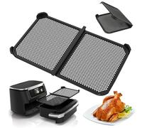 Foldable Air Fryer Splatter Screen, Upgraded Air Fryer Accessories for Ninja AF500 Air Fryer Splash Guard Grease Splash Guard Silicone Air Fryer Splatter Guard Protection for Heating Coil and Fan (B)
