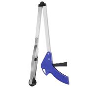 Foldable Aluminium Leaf Grabber Tool for Litter and Waste Picking | Portable 80x16x13cm Design, Smooth Surface, Non-Slip Clamp, for Elderly Users and Mobility Needs