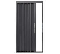 Foldable Aluminum Alloy Door with Handle & Knife - SpaceSaving Solution for Home & Office Gray RightHanded 1160x2030mm Complete Mounting Hardware Included