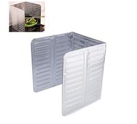Foldable Aluminum Foil Kitchen Splatter Guard, Silver Heat Insulation Board, Oil-Proof Stove Wall Protector for Cooking