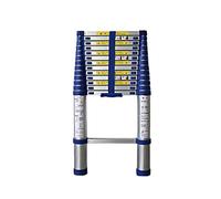 Foldable Aluminum Ladder with Hook - 330lbs Load Capaci Adjustable Height Lightweight & Portable for Home Loft RV Outdoor Use (2m/6.6ft)