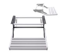 Foldable Aluminum RV Steps - Heavy Du Manual Camper Steps for Motorhome & Travel Trailer, 440lbs Load Capaci, 19x12in Non-Slip Design for Safe Access