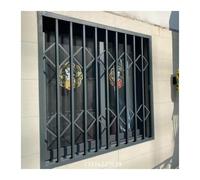 Foldable Aluminum Security Window Guard for Kids - Anti-Burglary Sliding Safety Barrier Fits 70-140cm Windows (120x160cm) - Childproof Home Safety Solution