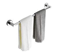 Foldable Aluminum Towel Rack Single Bar Wall-Mounted Towel Rail Stainless Steel Round Towel Holder Space-Saving Bath Towel nizer Bathroom Accessories