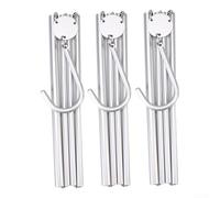 Foldable Aluminum Travel Hangers 3Pcs, Space Saving Clothes Organizer For Shirts Dresses Pants Perfect For Travel And Home Storage