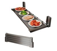 Foldable Aluminum Wall Shelf Space Saving Wall Mounted Shelf for Bathroom Kitchen & Living Room Stylish Bookcase & Storage Solution