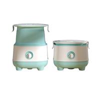 Foldable and Compact Mini Washer Portable Washing Machine for Baby and Kids Clothes Semi-Automatic 220V,Green