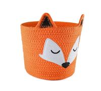 Foldable Animal Cotton Storage Basket For Toy & Nursery Organiser 25X20X18Cm - Fox