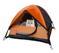 Foldable Animal Hideaway, Lightweight Travel Sleeping, Easy Setup Outdoor Lounge for Companion Pets, Secure Zippered Design with Ventilation, Modern Adventure Accessory with Style