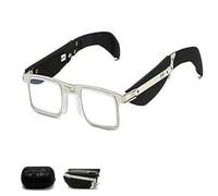 Foldable Anti-Blue Light Reading Glasses with Case, Foldable Anti-Blue Light Readers, Senior Magnifying Glasses (black, 2.5, x, clear)