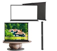 Foldable Anti-Crease Portable Projector Movies Screens, 16:9 4K HD Rear Front Movie Screen, Indoor pull up Portable Projector Screen for Home Theater Cinema Wedding Party Office Presentation(16:9,30")