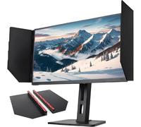 Foldable Anti-Glare Desktop Monitor Hood Adjustable 180° Sunshade Side Panels for 24-27" Comter Displays Reduce Glare and Enhance Privacy (1 Set)