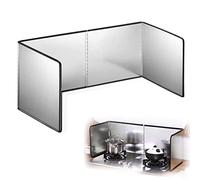 Foldable Anti Splatter Shield Guard, Stove Grease Splatter Guard Stainless Steel 3/4 Side Multiple Sizes(4 Sides 75x80x45cm)