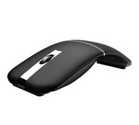 Foldable Arc Wireless Bluetooth Mouse, 180°Rotating Portable Business Trip Ultra Slim Mouse Dual-Mode Rechargeable Portable Curved Mouse for Home, Office, Travel(Black)