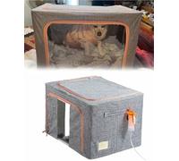 Foldable Atomization Oxygen Tent, Puppy Kitten ICU Cage Medical Spray Nebulizer Box Chamber, Portable Pets Whelping Incubato Case Nest(66L)
