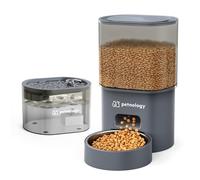 Foldable Automatic Cat Feeder & Water Dispenser Combo, 3L Food Dispenser, 2.5L Water Tank Programmable Feeding,Space-Saving, BPA-Free for Cats and Small Pets