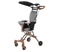 Foldable Babies Stroller - Lightweight Child Carrier, Kid Travel Pushchair | Compact Portable Seating with Swivel Wheels, Two-Way Facing Pram for Baby Walking, Folding Chair for Outdoor Trip