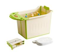 Foldable Baby Bath - Easy Storage Non-Slip Folding Baby Bathtub | Convenient Support Ergonomic Travel Bathing Tub for Apartment Bathroom Home Vacation Holiday