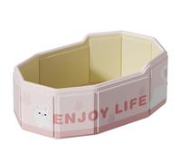Foldable Baby Bathtub, 29.5x17.7 inch Portable Tub with Non-Slip Base and Drain Plug, Baby Tubs for Infants to Toddler, Little Rabbit