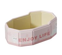 Foldable Baby Bathtub, 29.5x17.7 inch Portable Tub with Non-Slip Base and Drain Plug, Little Rabbit