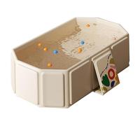 Foldable Baby Bathtub, 29.5x17.7x9.8 Inch Collapsible Baby Bathtub with Outfall and Support Feet, PVC Portable Tub for Kids 0-8 Years Old.