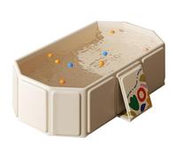 Foldable Baby Bathtub, 29.5x17.7x9.8 Inch Collapsible Baby Bathtub with Outfall and Support Feet, PVC Portable Tub for Kids 0-8 Years Old Foldable for Kids