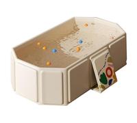 Foldable Baby Bathtub, 29.5x17.7x9.8 Inch Collapsible Baby Bathtub with Outfall and Support Feet, PVC Portable Tub for Kids 0-8 Years Old