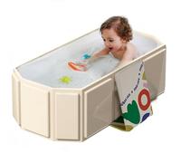 Foldable Baby Bathtub, Large Children's Bathtub, Baby Bathtub, Foldable, Portable Foldable Bathtub, Children's Bath for the Shower, Space-Saving, Rectangular, Ideal for Hot Bath, Ice Bath, 0-5 Years