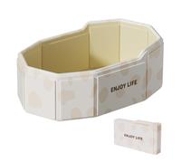 Foldable Baby Bathtub, Portable Tub for Kids with Ergonomic Design & Easy Drain, Collapsible Infant Bathtub for Newborn to Toddler, Khaki Baby Collapsible